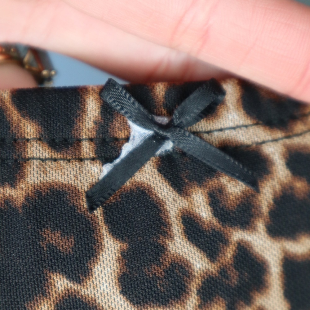 See You on Monday Cheetah Mesh Lined Skirt LARGE - Picture 7 of 7